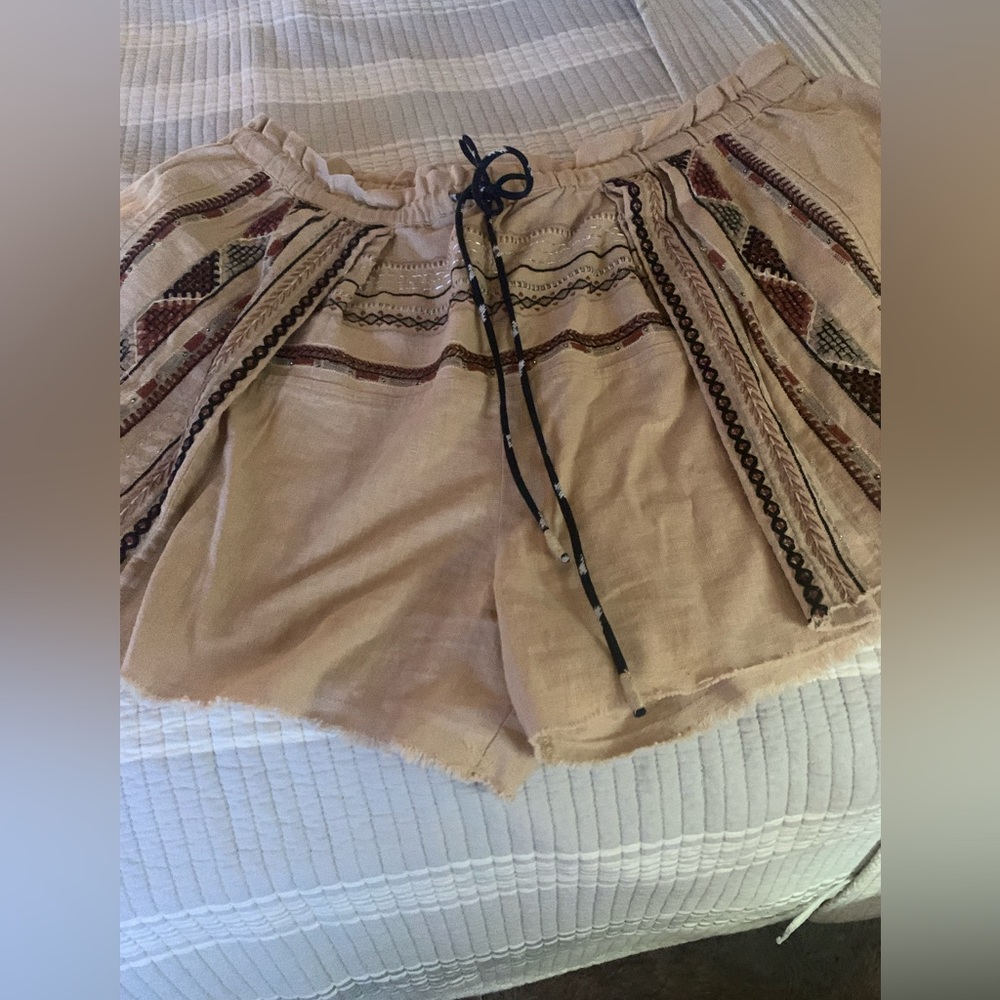 Free people undertow embroidery shorts